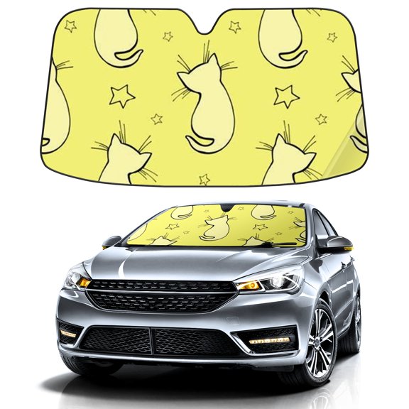 Car Windshield Sun Shade For Front Window Cat Foldable Vehicle Windshield Car Sun Visor Covers Automotive Window Protector Car Camping Privacy Sun Blocker