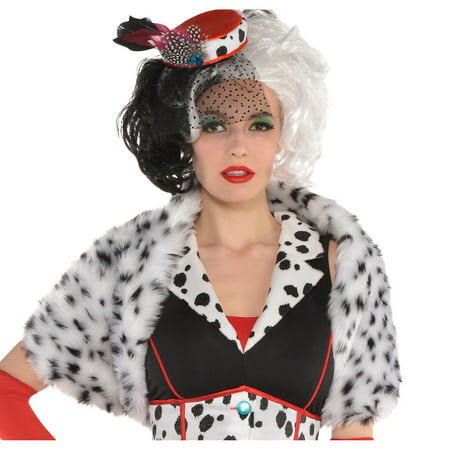 Suit Yourself Cruella De Vil Shrug for Adults, 101 Dalmatians, Halloween Costume Accessories, Tie On, One Size