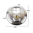 thumbnail image 3 of Set Of 4 Stainless Steel Security Circular Padlocks, Rust Resistant Disc Padlocks, 3 of 4