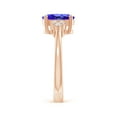 thumbnail image 4 of ANGARA Natural Solitaire Oval 1.9 ct Tanzanite and Diamond Promise Ring in 14K Rose Gold for Women (Size-9x7mm) | December Birthstone, Anniversary, Jewelry Gift for Women | Natural Tanzanite Ring, 4 of 9