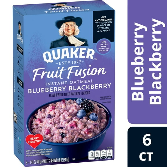 Quaker® Fruit Fusion Blueberry Blackberry Instant Oatmeal