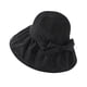 thumbnail image 4 of Sombrero para mujer con protección solar UPF 50+: sombrero plegable de paja para exteriores, revestimiento negro, protección UV para el verano, 4 of 6