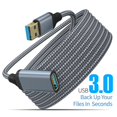 thumbnail image 1 of USB Extension Cable Widely Compatible High-speed Transmission Braided USB3.0 Male to Female Extension Line for Laptop, 1 of 8