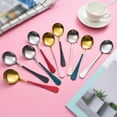 thumbnail image 2 of 7-inch Stainless Steel Spoon, Shiny Polish Tea Spoons Silverware, Modern Design Tea Spoon Small Dessert Spoon Teaspoon Sturdy Easy to Clean Dishwasher Safe, 2 of 10