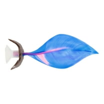 Unique Bargains Betta Fish Bed Set Betta Leaf Bed Silicone Betta Hammock Glowing Aquarium Decor Betta Fish Supplies Blue