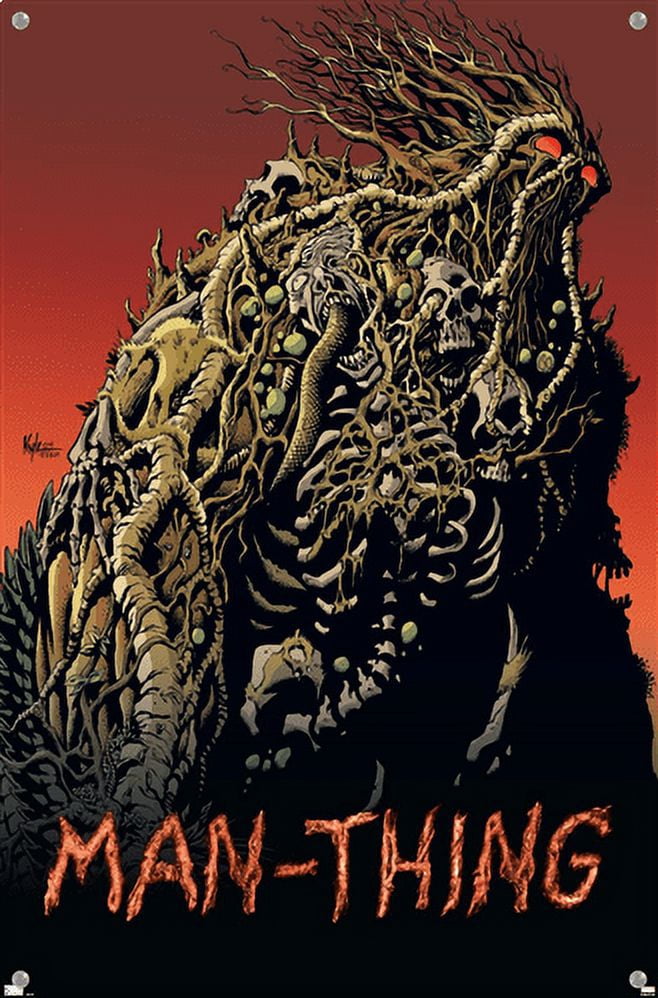 Marvel Comics: Man-Thing #2 Wall Poster with Push Pins, 14.725" x 22.375"