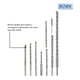 thumbnail image 3 of Kit Brocas Cinceles Rork Sds Plus Para Concreto Taladro 12 Piezas, 3 of 6