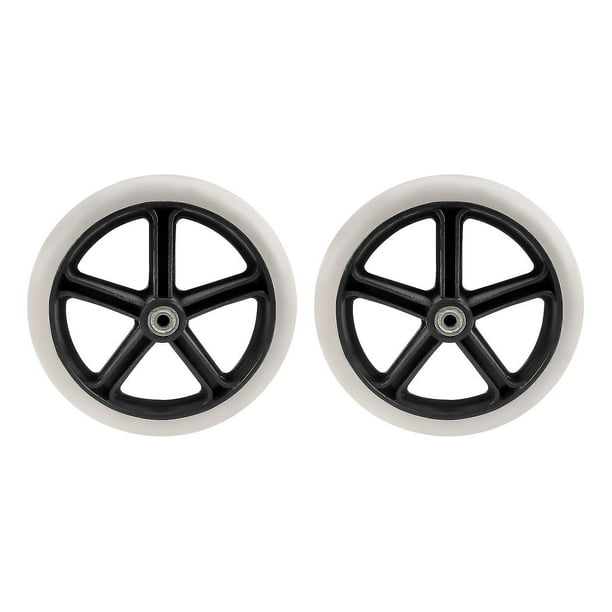 Ruedas pequeñas de goma para silla de ruedas, accesorios de silla de ruedas que no dejan marcas, 200mm (8 pulgadas), 2 uds., rueda de goma Pp Wh
