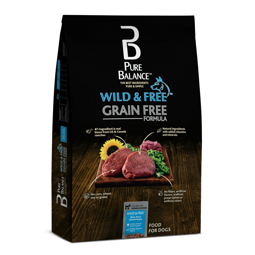 Pure Balance Wild & Free Grain-Free Bison Pea & Venison Recipe Dry Dog