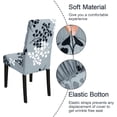 thumbnail image 5 of Pattern Chair Covers for Dining Room Set of 4, High Stretch Removable Washable Parsons Chair Slipcover for Home Party Hotel Wedding Ceremony (Flower,4PCS), 5 of 6