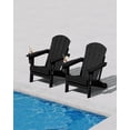 thumbnail image 3 of Chaise Adirondack Pliante – Chaise de Patio Extérieure en HDPE Résistante aux Intempéries avec Texture Grain de Bois, 3 of 7