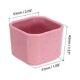 thumbnail image 2 of Unique Bargains 2' Square Plastic Succulent Planter with Drainage Flowerpot Container, Pink 3 Pack, 2 of 5