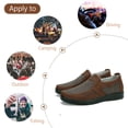 thumbnail image 4 of Mens Loafers Casual Shoes Lightweight Canvas Walking Shoes Breathable Soft Sole Work Shoes Non-slip Driving Shoes Brown 11 UK, 4 of 7