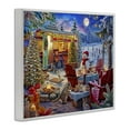 thumbnail image 4 of Winter Holiday Camper Party White Framed Giclee Art, design by Henriette Chinaglia, 4 of 9