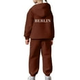 thumbnail image 4 of Girls Printed Hoodie and Jogger Set - Cozy Long Sleeve Sportswear Outfit for Fall and Winter, Casual Kids Clothing Ages 2-13, 4 of 7
