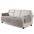 thumbnail image 4 of TAOCOCO Waterproof Sofa Cover Non Slip Chair Seat Covers for 1 2 3 Seater Couch Machine Washable Sofa Slipcovers with Side Pockets Leakproof Furniture Protector for Dogs Kids Pets,Taupe, 4 of 9