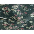 thumbnail image 3 of Ambesonne Floral Scene Quilted Bedspread Set 3 Pcs, Jungle Dreamy Flower, Queen, Hunter Green Pale Pink, 3 of 4