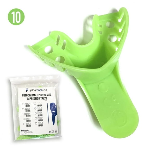12 Autoclavable Dental Impression Trays Anterior Lower (# 10)