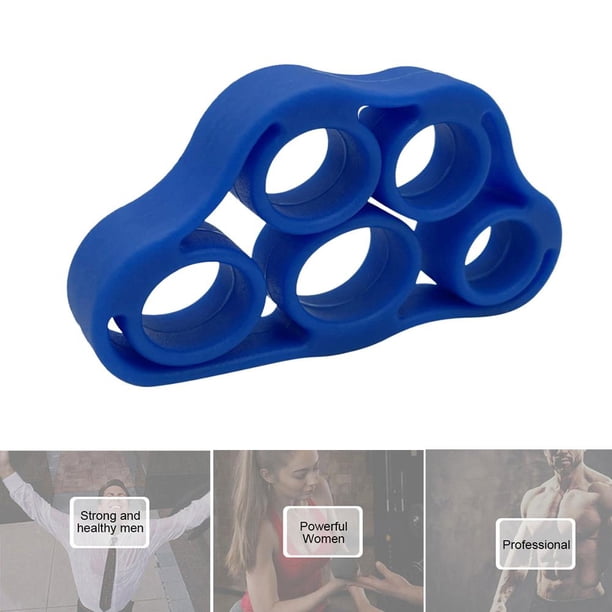 Banda de agarre de mano de 5 dedos de silicona para entrenamiento de gimnasia (azul zafiro 8.8LB) Ndcxsfigh Para Estrenar