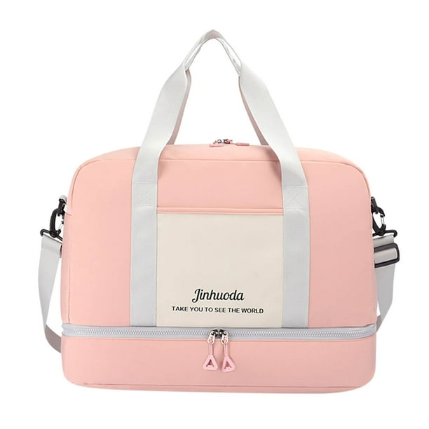 Yhmxh Organizadores y almacenamiento Bolso de viaje plegable de gran capacidad, bolso de mano, bolso de viaje, bolso de lona, bolso de viaje multifunción para mujer. Almacenamiento de ducha