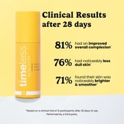 Timeless Skin Care Vitamin C Serum with Vitamin E and Ferulic Acid, Brightening, Fragrance-Free, 1.7 fl oz