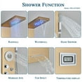 thumbnail image 4 of Brushed Gold Rainfall Shower Panel with LED Shower Faucet System Stainless Steel with Hand Shower Tub Shower Wall Mounted, 4 of 11