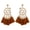 Coffee, variant on AYYUFE Bohemian Women Spiral Pendant Thread Tassel Dangle Drop Earrings Jewelry Gift Alloy, Tassel Red