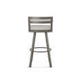 thumbnail image 4 of Amisco Travis 26 in. Swivel Counter Stool - Pale Grey Beige Polyester / Grey Metal, 4 of 9