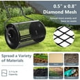 thumbnail image 6 of YEXJ 24 inch Compost Spreader for Lawn, Lightweight Metal Mesh Lawn Roller Double Side Latches for Topdressing & Seedling, Fertilizer Topsoil Peat Moss Spreader Roller, Garden Yard Care，Black, 6 of 10