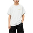 thumbnail image 2 of Asxite Toddler Tshirt Breathable Short Sleeve Raglan Crew Neck Active Summer Tops 5-15Y, 2 of 7