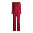 thumbnail image 5 of Secret Treasures Women's and Women's Plus Traditional Long Sleeve V-neck PJ, 5 of 6