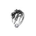 thumbnail image 1 of Anillo De Halloween Con Garras De Dragón De Águila De Acero De Titanio Para Hombres, 1 of 4