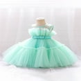 thumbnail image 3 of Girl Sleeveless  Neck Ruffled Princess A-Lined High Waist Dress, 3 of 9