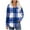 Dark Blue A, variant on Ashirexll Womens Long Sleeve Shirts Casual Winter Tops Striped Button Down V-Neck Pullover Blouse Loose