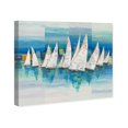thumbnail image 2 of Wynwood Studio Nautical and Coastal Wall Art Canvas Prints 'Sai - Speculum Oceano 3LR1345' Coastal - Blue, White, 2 of 5