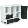 thumbnail image 4 of Gymax Lateral Mobile Filing Cabinet Large Printer Stand w/ 2 Drawers, 4 of 10