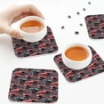 thumbnail image 6 of Bingfone Vintage Red And Blue Cars Leather Drinks Coasters with Set of 6,Suitable for Home Kitchen,Coffee Cup Coasters Home Gift, 6 of 7