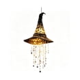 thumbnail image 3 of Lighted Witch Hat Hanging Chime, Halloween Magical Glow Witches Hat Hanging Decoration, Festive Spooky Ornament for Porch, Yard & Indoor Outdoor Party Display, 3 of 9