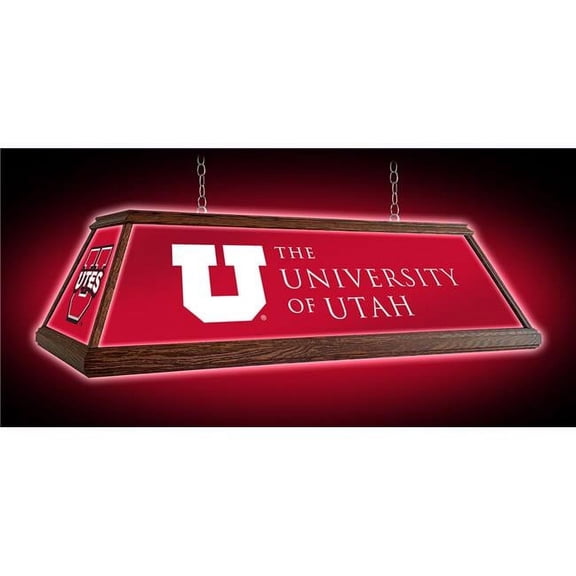 Grimm Industries UT-330-02 49 in. Utah Premium Deluxe Wood Pool Table Light, White & Red