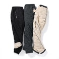 thumbnail image 5 of Men's Trousers Winter Velvet Thickening Loose Fleece Pants With Zip Pocket Large Size Windproof Warm Jogging Pants, 5 of 10