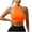 Orange, variant on ZyeKqe Tank Tops for Women Racerback Sleeveless Cropped Athletic Shirts Ribbed Knit Crewneck Slim Fitted Yoga Top