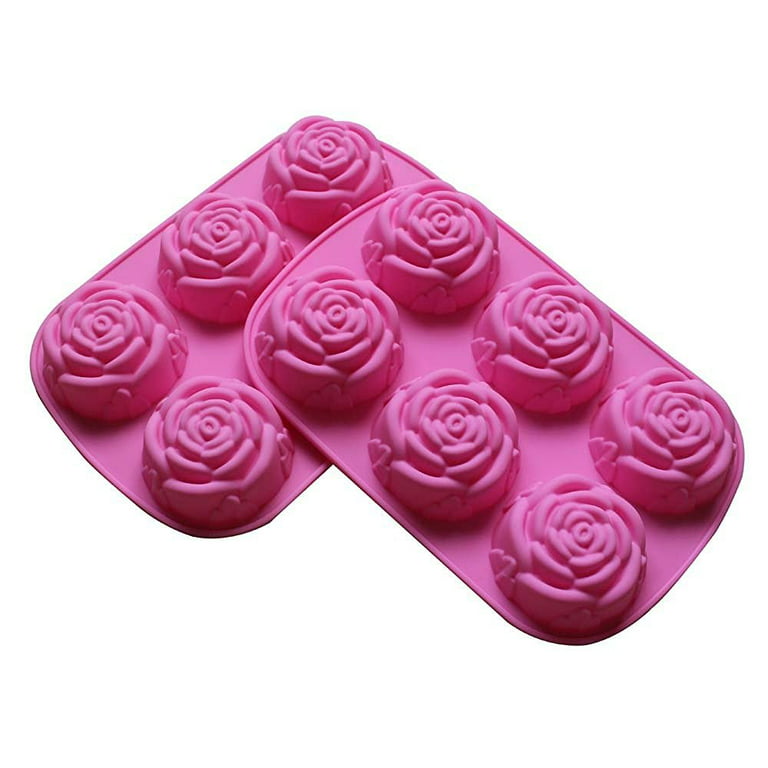 Rose Flower Shaped Silicone Mold 3d Fondant Mold For Diy - Temu