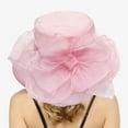 thumbnail image 2 of Tanghaowl Womens Hat Womens Summer Dress Hat Wide Leaf Flower Bridal Shower Hat Sun Hats Beach Hat Wide Rim Hat, 2 of 5