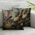 thumbnail image 3 of COMIO  Throw Pillow Covers Antique Chinoiserie Asian Scenic Throw Pillow Cushion Oriental Toile Chinoiserie Throw Pillow Covers Brown Bird and Flower Accent Pillow for Home, 3 of 5