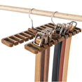 thumbnail image 1 of 2 Pcs Organisateur de Ceintures, Cintre pour Ceintures pour Garde-Robe, Porte-Ceintures Support de Ceintures Rangement pour Garde-Robe Porte-Cravates Cintres Robustes pour Hommes Femmes, 20 Porte-Ceintures (Brun), 1 of 6