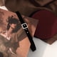 thumbnail image 3 of Gargantilla de cuero PU, hippie boho, collar de gargantilla negra con capas de cuero sintético, regalo de joyería para mujeres, niñas, 3 of 5