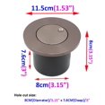 thumbnail image 4 of LUMINTURS 3W LED Wall Recessed Step Stair Lighting Bedside Reading Light Fixture Hidden On/Off Switch Adjustable Warm White Coffee Circle, 4 of 4