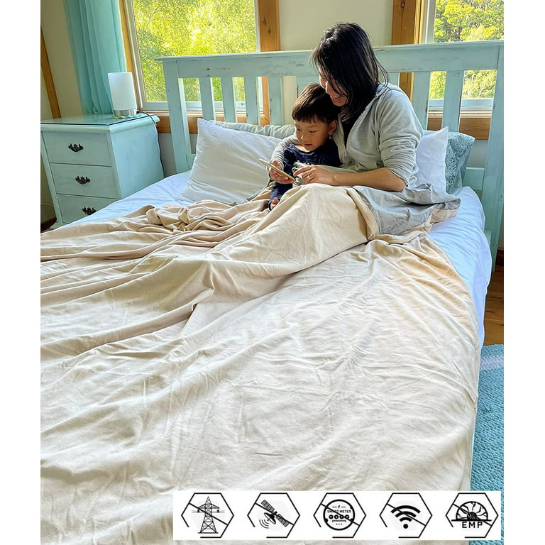 Radiation Shielding FARADAY Throw Blanket. REDUCE YOUR EXPOSURE TO 5G,  EMFs, EMPs, SIGNALS, & More!! 