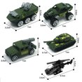 thumbnail image 4 of 5pcs Mini Military Vehicles Models Alloy Car Model Mini Diecast Car Toys, 4 of 8