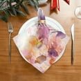 thumbnail image 2 of GZHJMY Set of 1 Watercolor Flowers Satin Napkin Square 20 Inches Table Napkins Soft Smooth Decorative Napkins for Wedding Banquet Party Decoration, 2 of 6